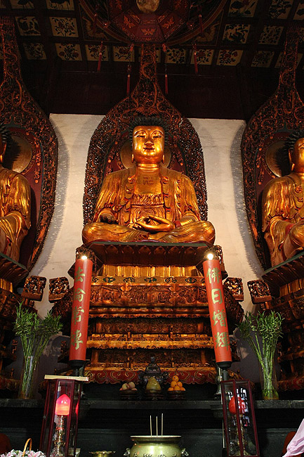 Шанхай, экскурсия Храм Нефритового Будды, Большой Зал (Shanghai, Jade Buddha Temple, Grand Hall)
