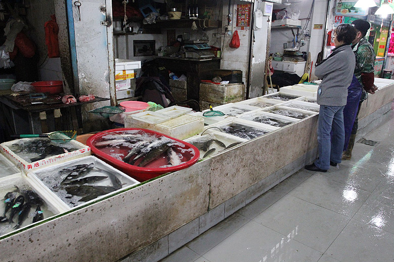 Шанхай, экскурсия Нормандия, Рынок улицы Уи (Shanghai, Normandie Area, Wuyi Road Wet Market)