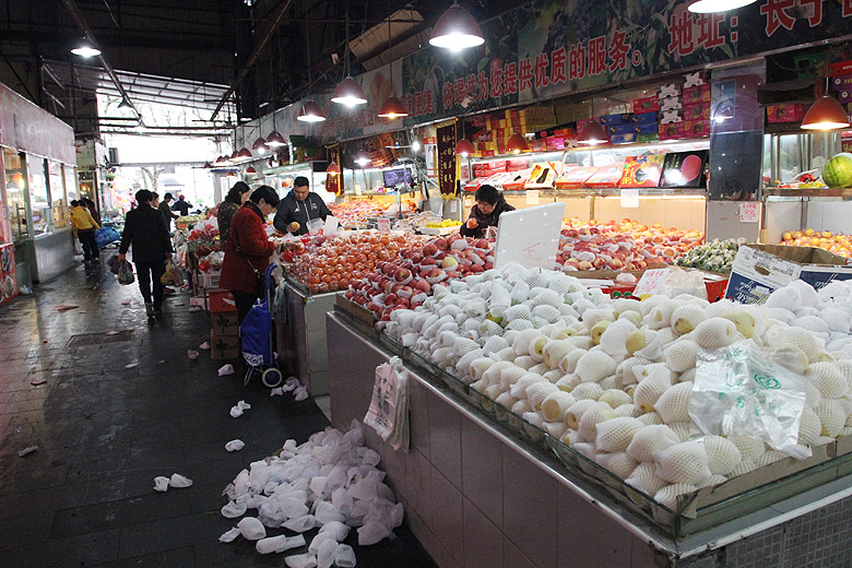 Шанхай, экскурсия Нормандия, Рынок улицы Уи (Shanghai, Normandie Area, Wuyi Road Wet Market)